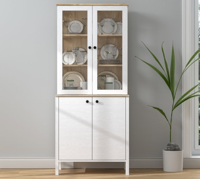 Hanah Home FRN-20070 Estantería de Madera y Blanco Hanah Home FRN-20070 Estantería de Madera y Blanco